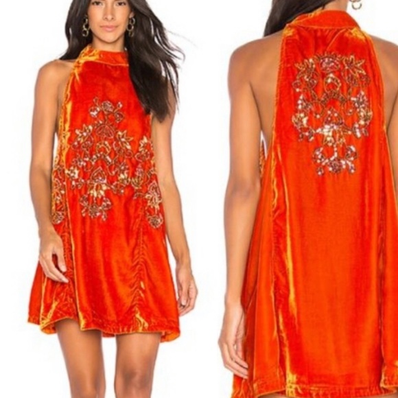 Free People Dresses & Skirts - Free People Jill’s Velvet Sequin Swing Dress